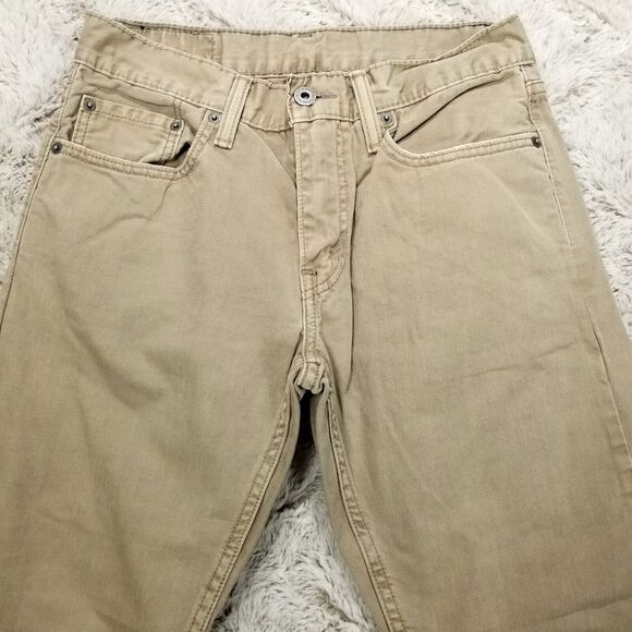 Levis Jeans Mens 28x30 Brown 514 Slim Straight Light Wash American Denim - Picture 3 of 11